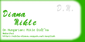 diana mikle business card